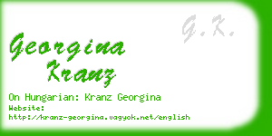 georgina kranz business card